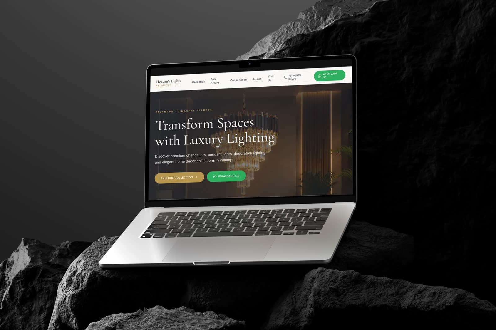 Heavens Lights — Retail · Web design