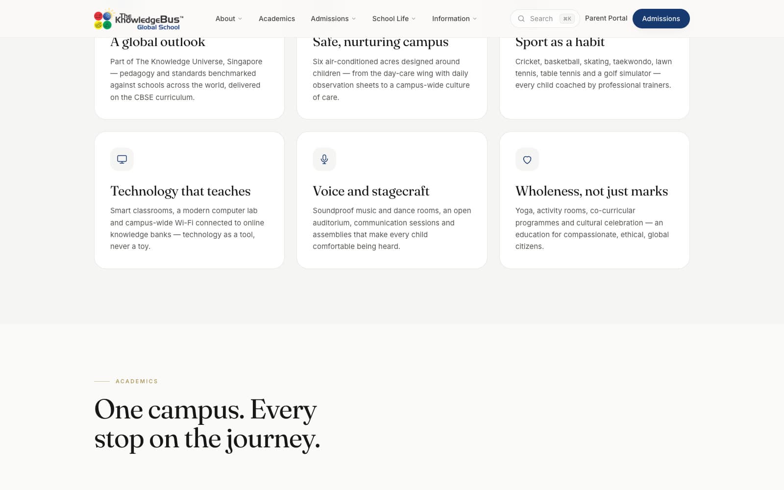 The Knowledge Bus Global School — screen 3
